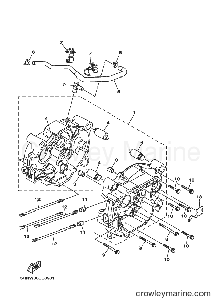 2006 Dirt Bike TT-R90 - TT-R90 (5HNW) [010] - CRANKCASE