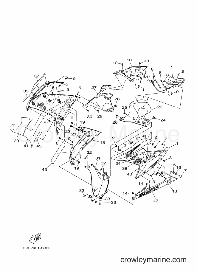 2017 Street Bike YZF155 - YZF155 (B9B2) [010] - LEG SHIELD