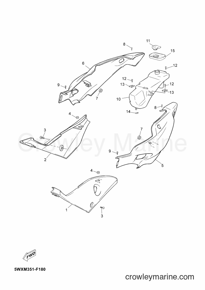 2007 Scooter TZR50 - TZR50 (5WXM) [020] - SIDE COVER