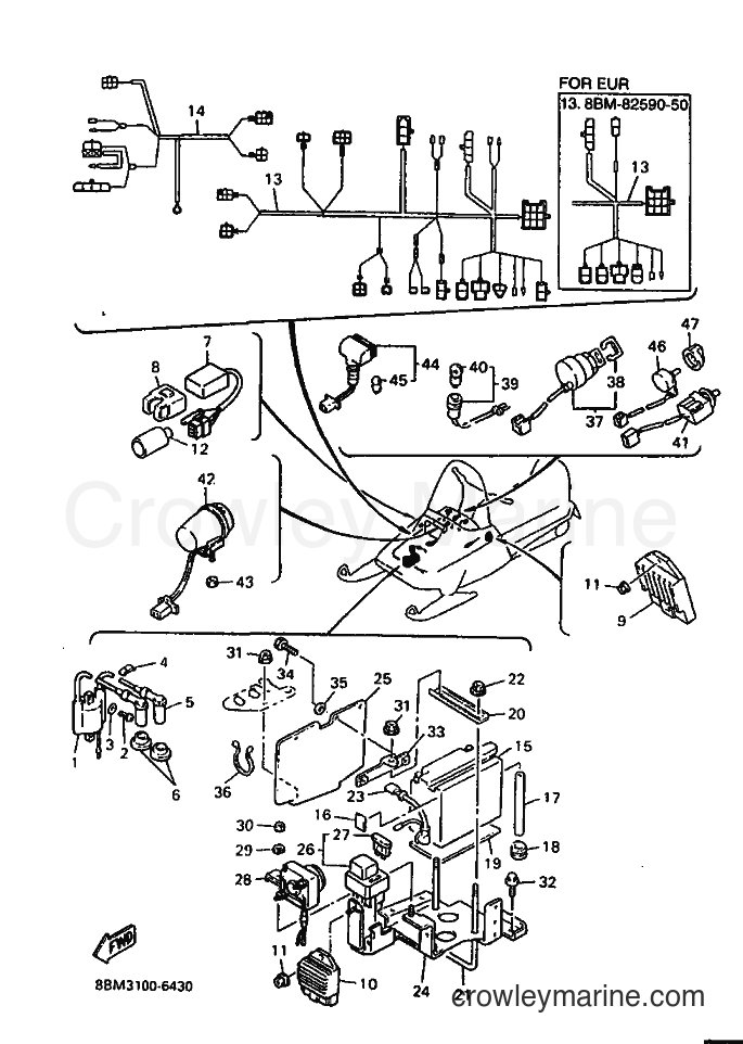 1996 Snowmobile VT480TF - VT480TF (8BM3) [020] - ELECTRICAL 1