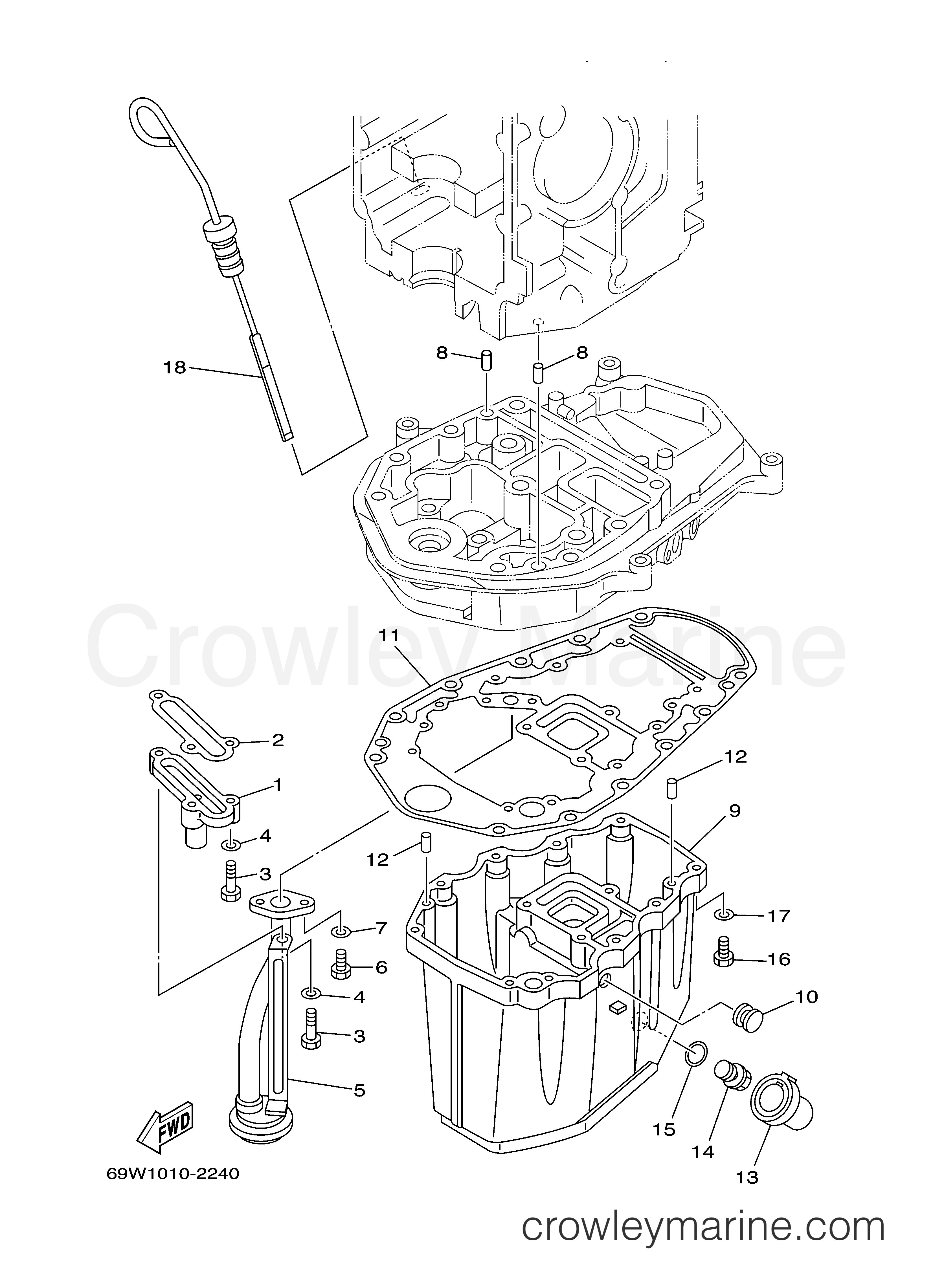 Yamaha Motors F60TLRB - OIL PAN