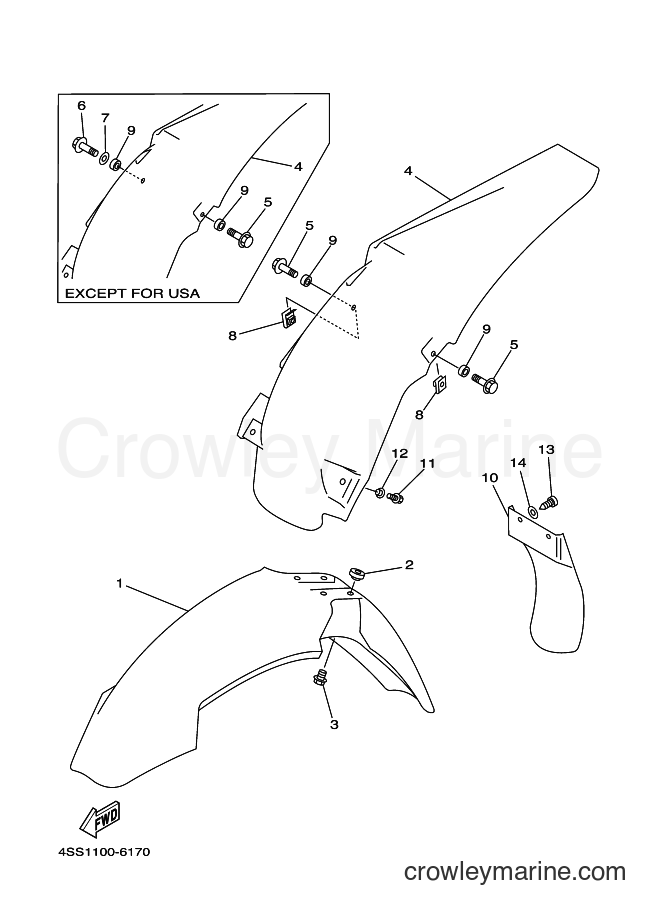 1996 Dirt Bike YZ125 - YZ125 (4SS2) [020] - FENDER