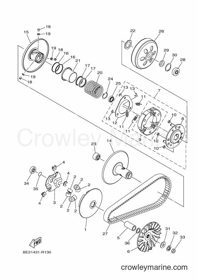 Yamaha Motors MWS150-C (BE21) [010] - CLUTCH