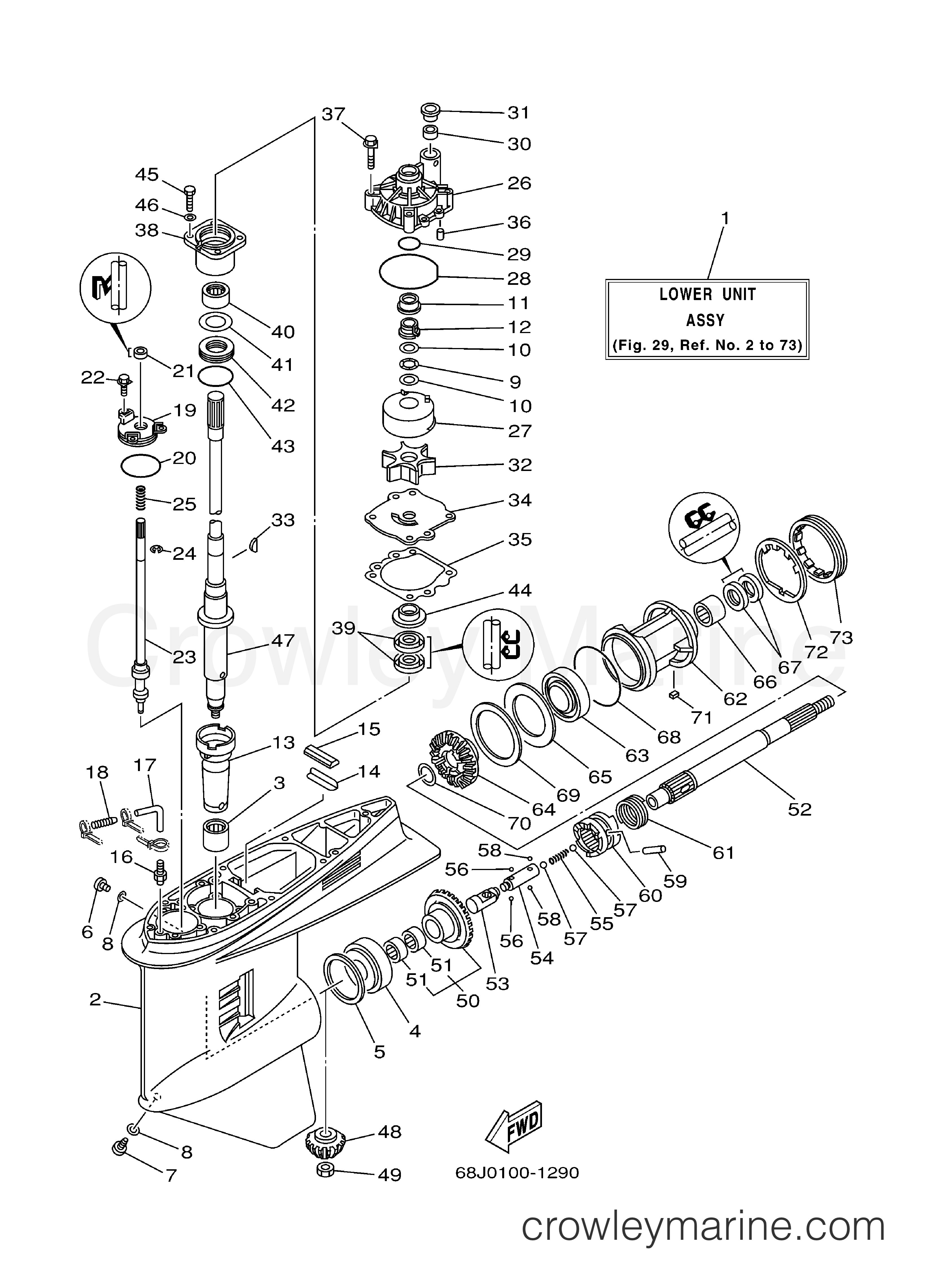 Yamaha Motors VZ175TLRB - LOWER CASING DRIVE 1