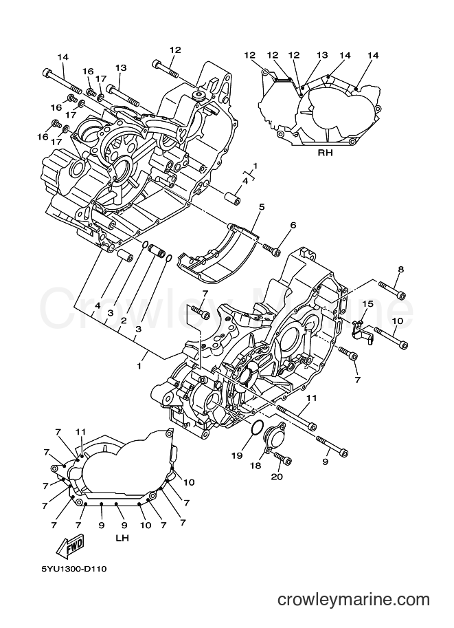 2007 Street Bike MT01 - MT01 (5YU8) [030] - CRANKCASE
