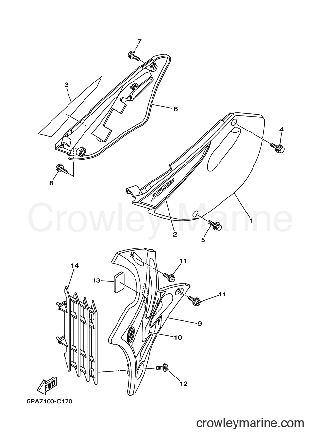 2004 Dirt Bike YZ85 - YZ85 (5PA7) [030] - SIDE COVER