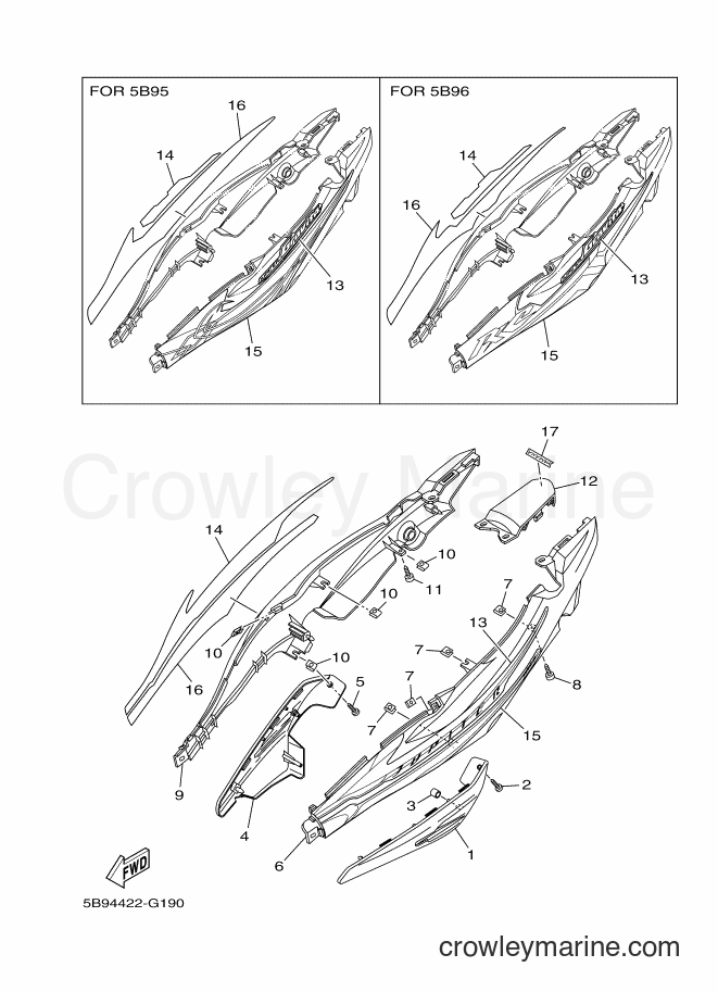 2008 Scooter T110E - T110E (5B94) [010] - SIDE COVER