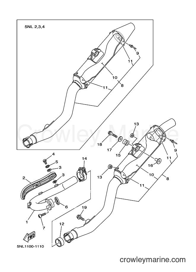 2001 Dirt Bike YZ250F - YZ250F (5NL2) [070] - EXHAUST