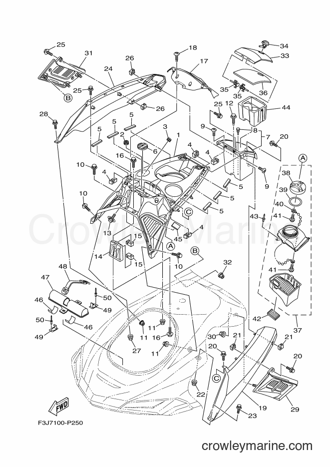 Yamaha Motors FA1800-P (F2SN) [020] - ENGINE HATCH 1
