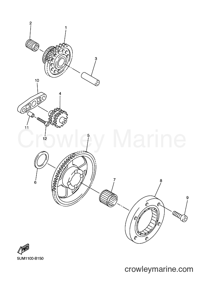 2003 Dirt Bike WR250F - WR250F (5UM2) [100] - STARTER CLUTCH