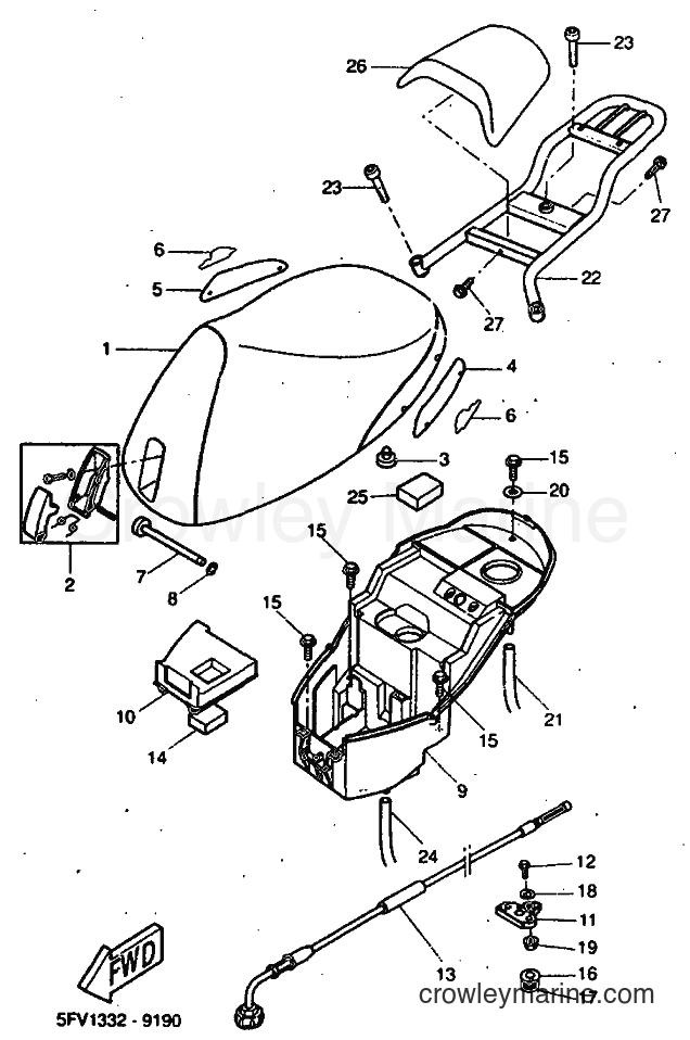 1999 Scooter YH50 - YH50 (5JB2) [030] - SEAT & CARRIER