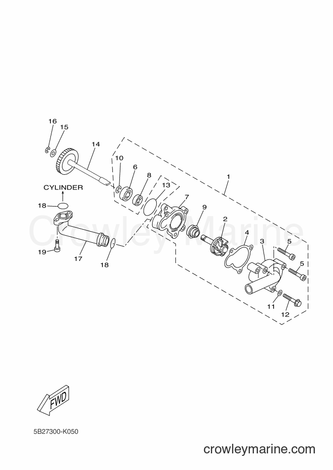 2015 Scooter VP250 - VP250 (5B2C) [020] - WATER PUMP