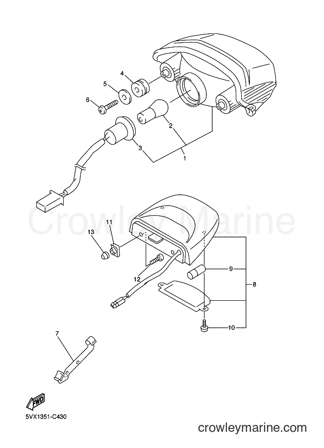 2005 Street Bike FZ6-NS - FZ6-NS (1B35) [020] - TAILLIGHT
