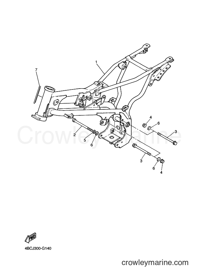 2011 Dirt Bike PW80 - PW80 (4BCM) [010] - FRAME