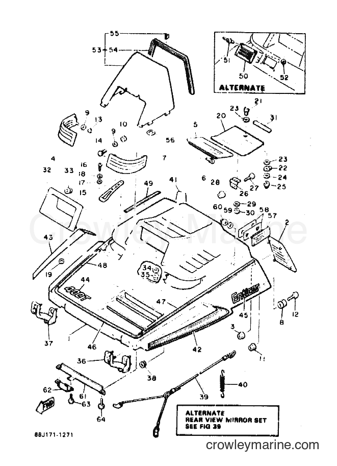 1991 Snowmobile ET400T - ET400T (88J1) [010] - SHROUD & WINDSHIELD