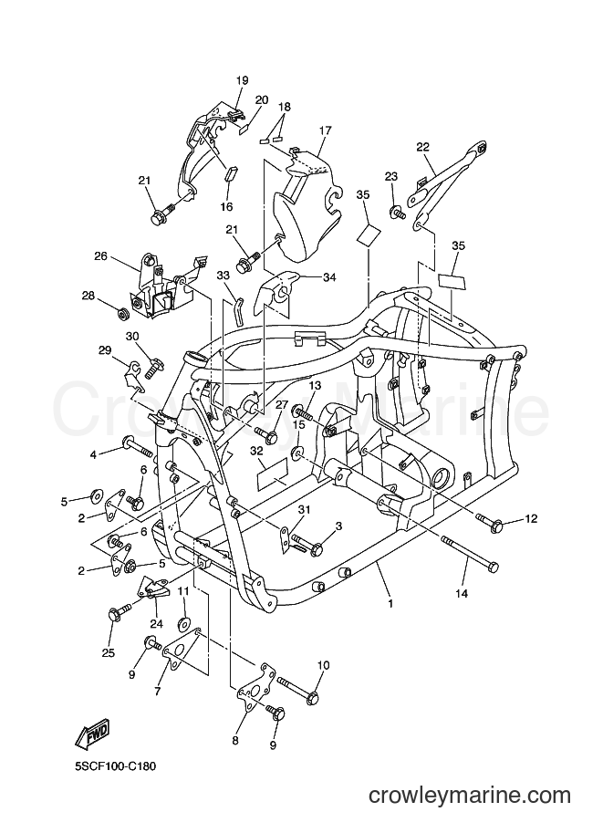 Yamaha Motors XVS650A (5SCG) [010] - FRAME