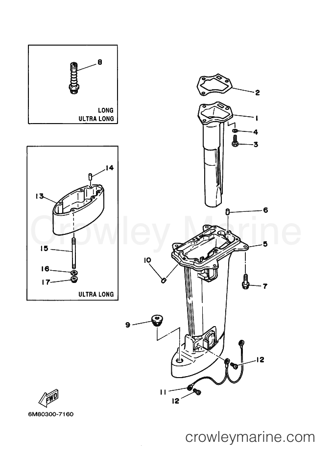 Yamaha Motors 8C (6N00) [180] - UPPER CASING