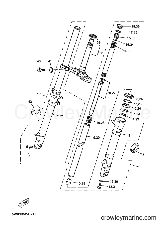 2008 Scooter TZR50 - TZR50 (5WXU) [020] - FRONT FORK