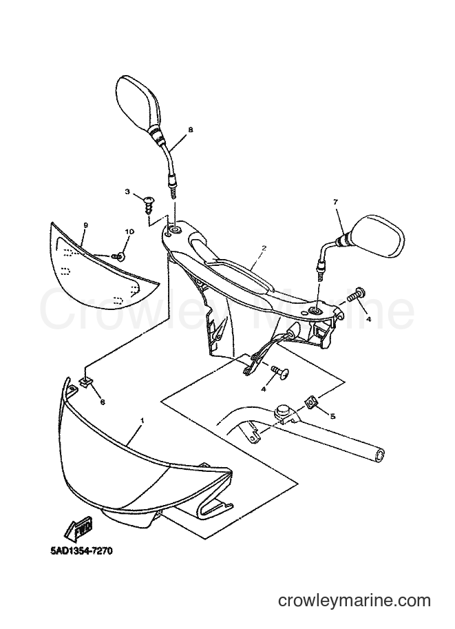 2000 Scooter YN50 - YN50 (5BW3) [010] - COWLING 1