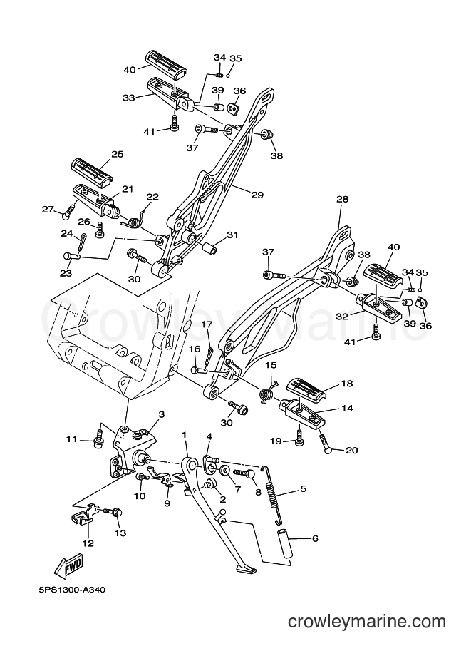 Yamaha Motors TDM900 (5PS4) [070] - STAND & FOOTREST