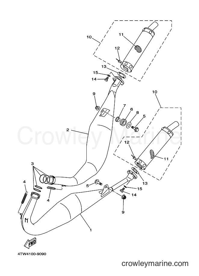 Yamaha Motors TZ250 (5KE1) [100] - EXHAUST