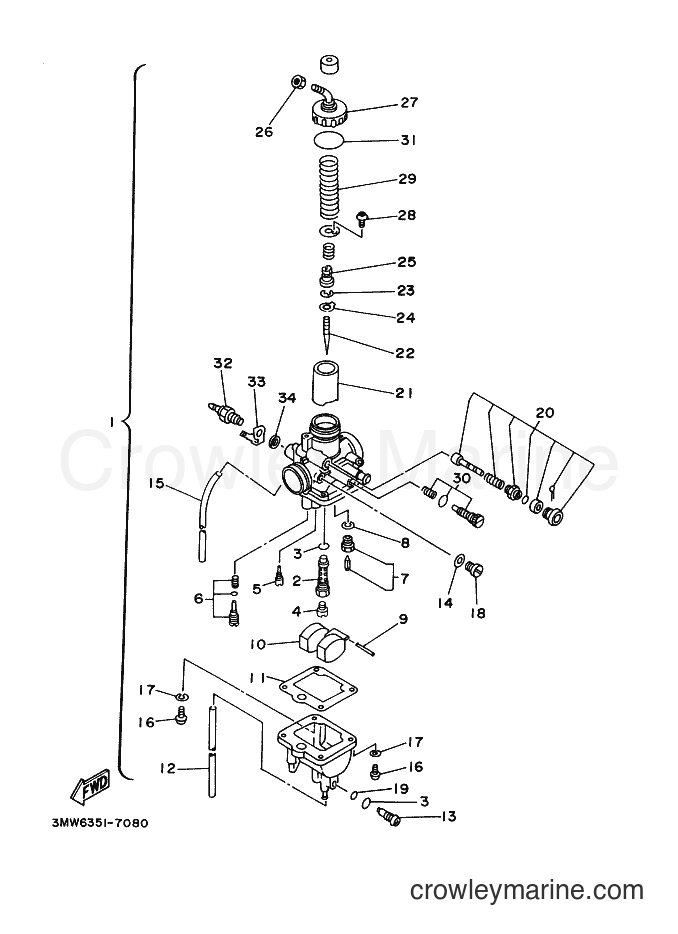 2000 Street Bike SR125 - SR125 (3MW9) [070] - CARBURETOR