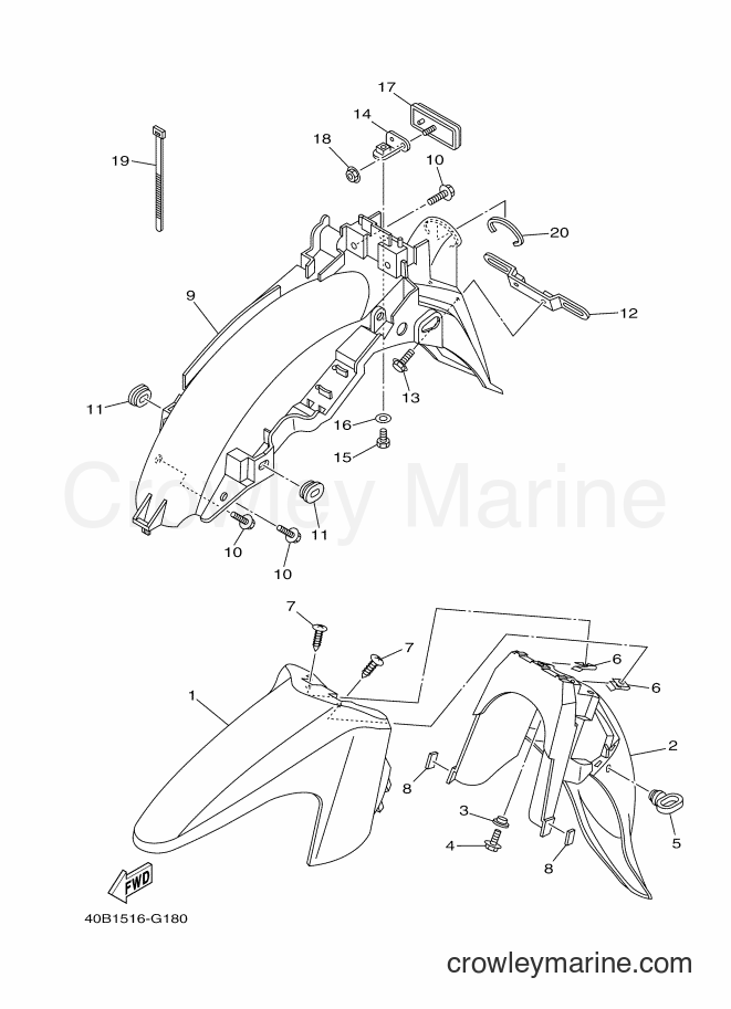 Yamaha Motors T110C (40B6) [010] - FENDER