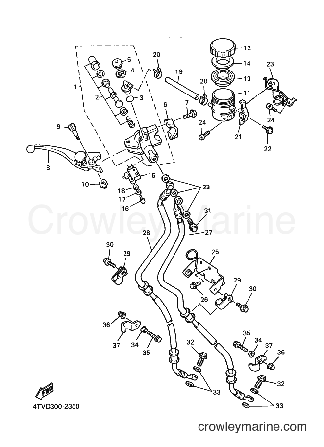 2002 Sport Bike YZF600R - YZF600R (4WE7) [010] - FRONT MASTER CYLINDER