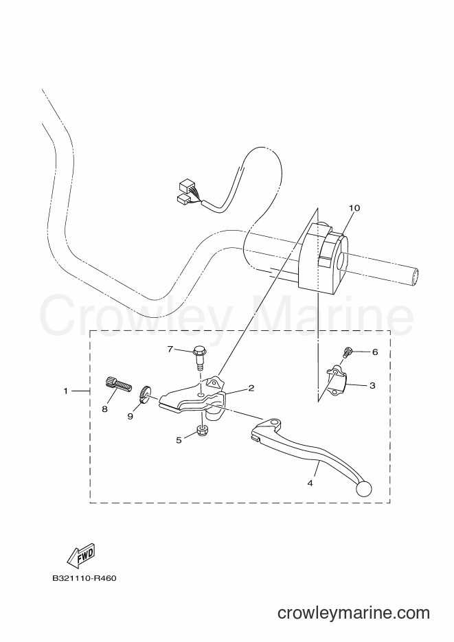 Yamaha Motors YFM700FWBD (B326) [010] - HANDLE SWITCH & LEVER