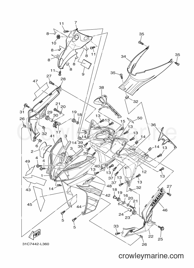 2012 Scooter T115SEC - T115SEC (31C8) [010] - LEG SHIELD 2