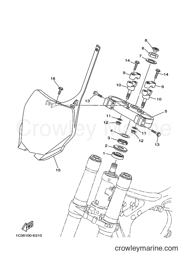 2006 Dirt Bike YZ125 - YZ125 (1C36) [010] - STEERING