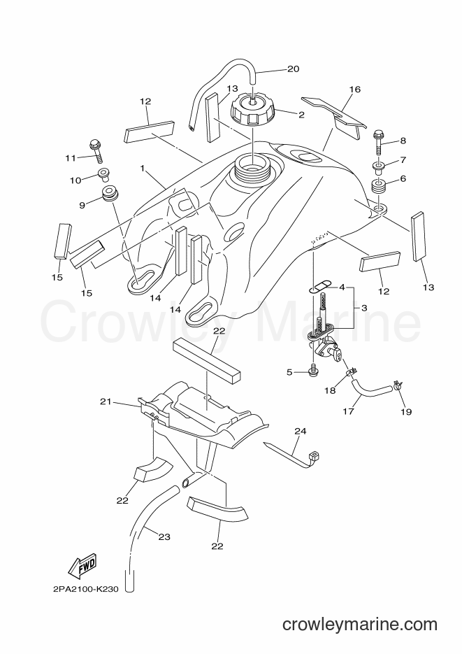 2012 ATV YFM125R - YFM125R (2PA5) [010] - FUEL TANK