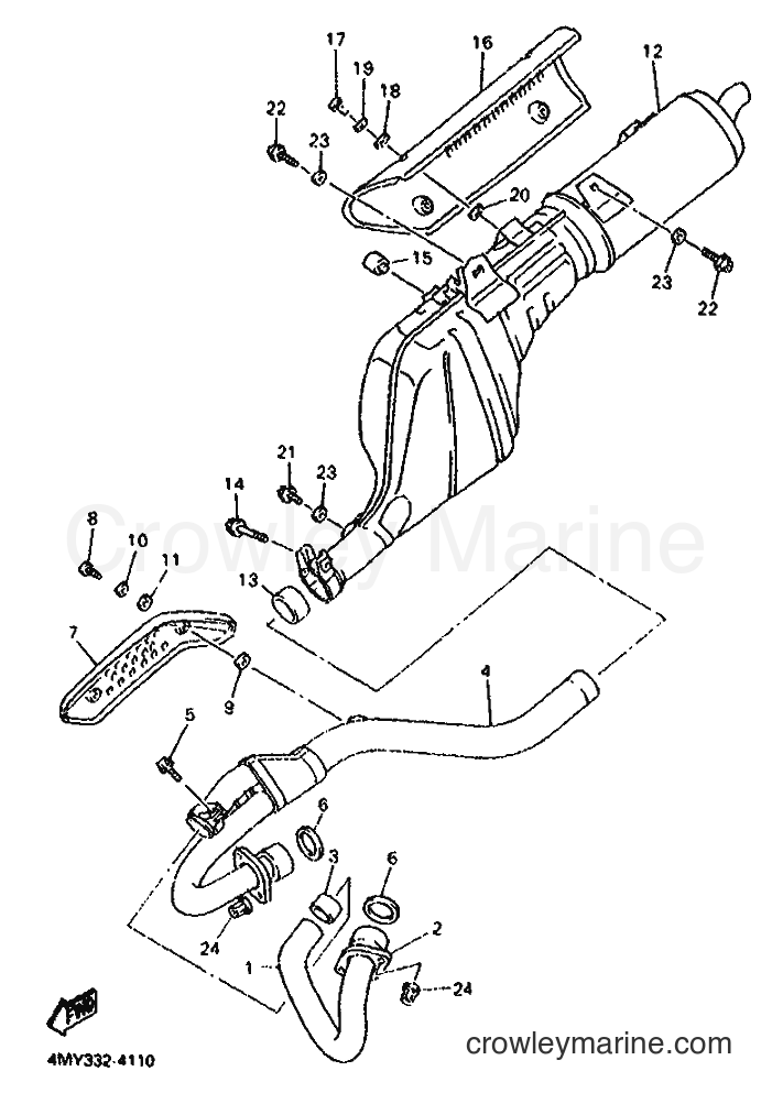 1996 Dirt Bike XTZ660 - XTZ660 (4MY3) [030] - EXHAUST