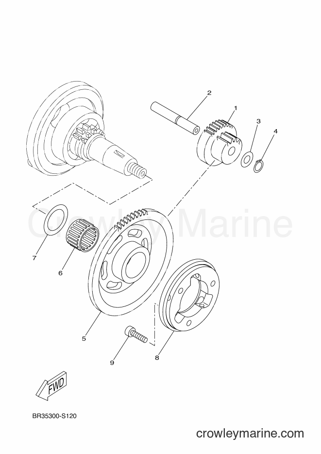 2017 Sport Bike MT125-A - MT125-A (BR35) [080] - STARTER CLUTCH