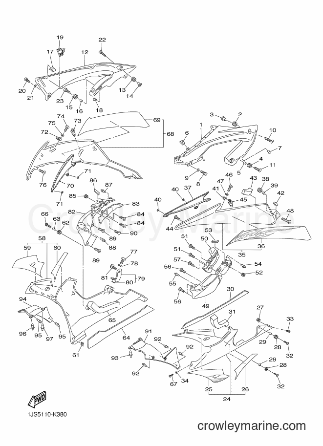 Yamaha Motors YZF-R6 (1JS7) [010] - COWLING 2