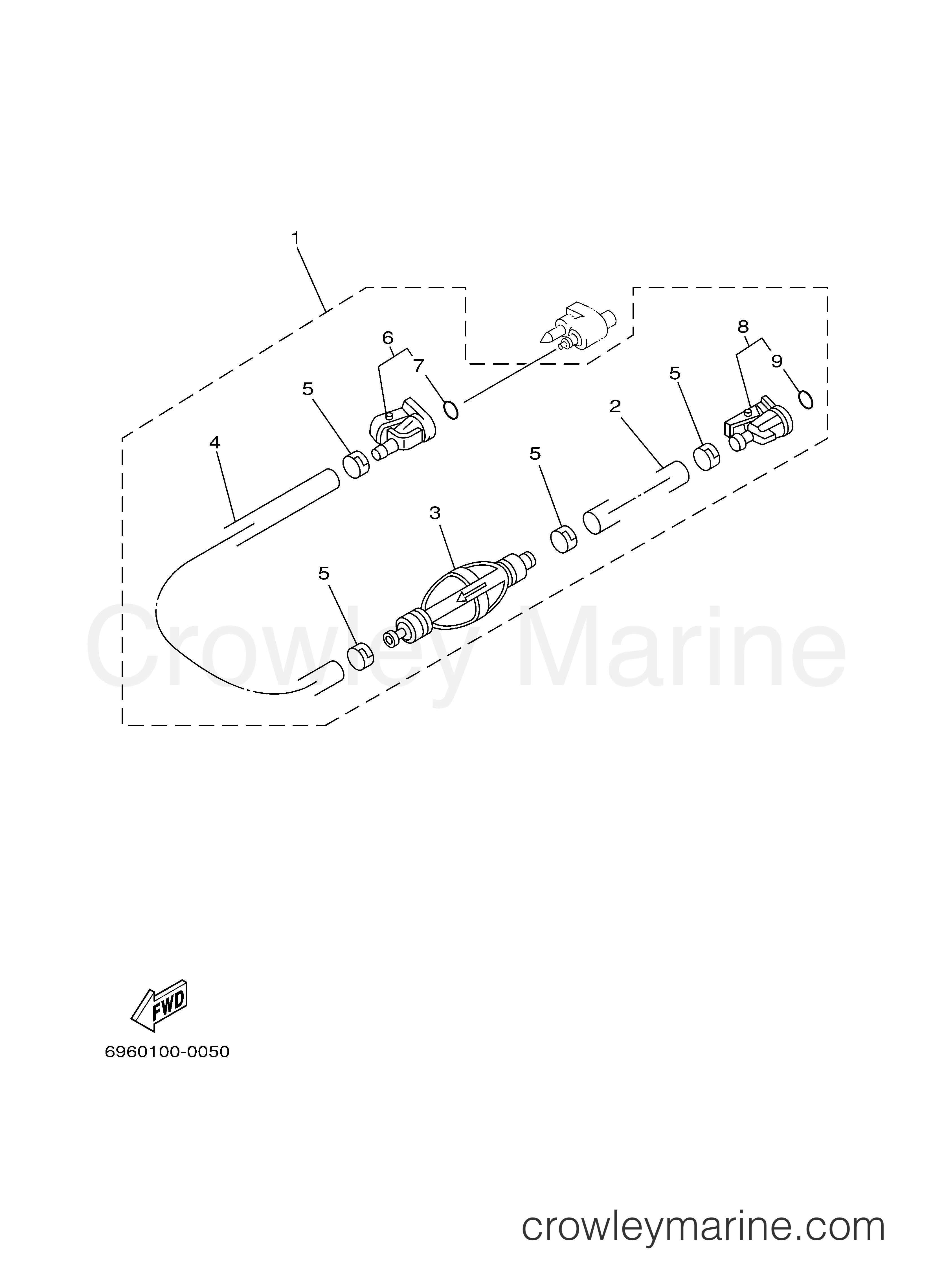 FUEL 2 2000 Outboard 15hp F15ESHY Crowley Marine