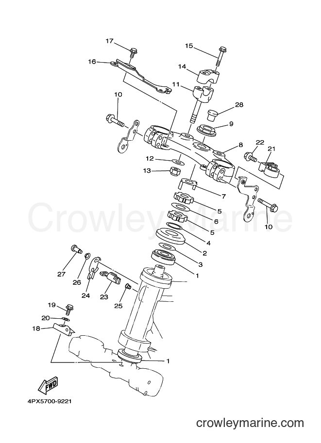 2004 Dirt Bike TT250R - TT250R (4PXA) [010] - STEERING