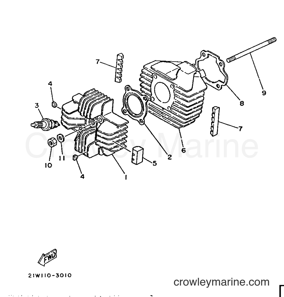 1989 Dirt Bike BW80 - BW80 (3PS1) [010] - CYLINDER
