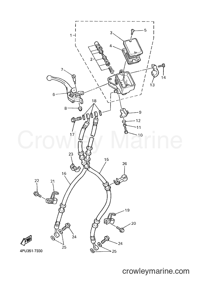 Yamaha Motors XJR1200SP (4PUB) [040] - FRONT MASTER CYLINDER