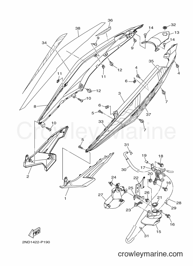 2015 Scooter T150 - T150 (2ND2) [010] - SIDE COVER