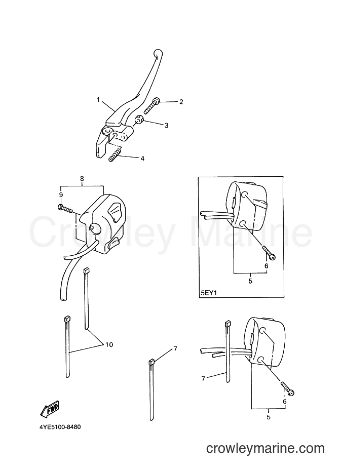 1998 Cruiser XVZ13LT - XVZ13LT (4YE7) [020] - HANDLE SWITCH & LEVER