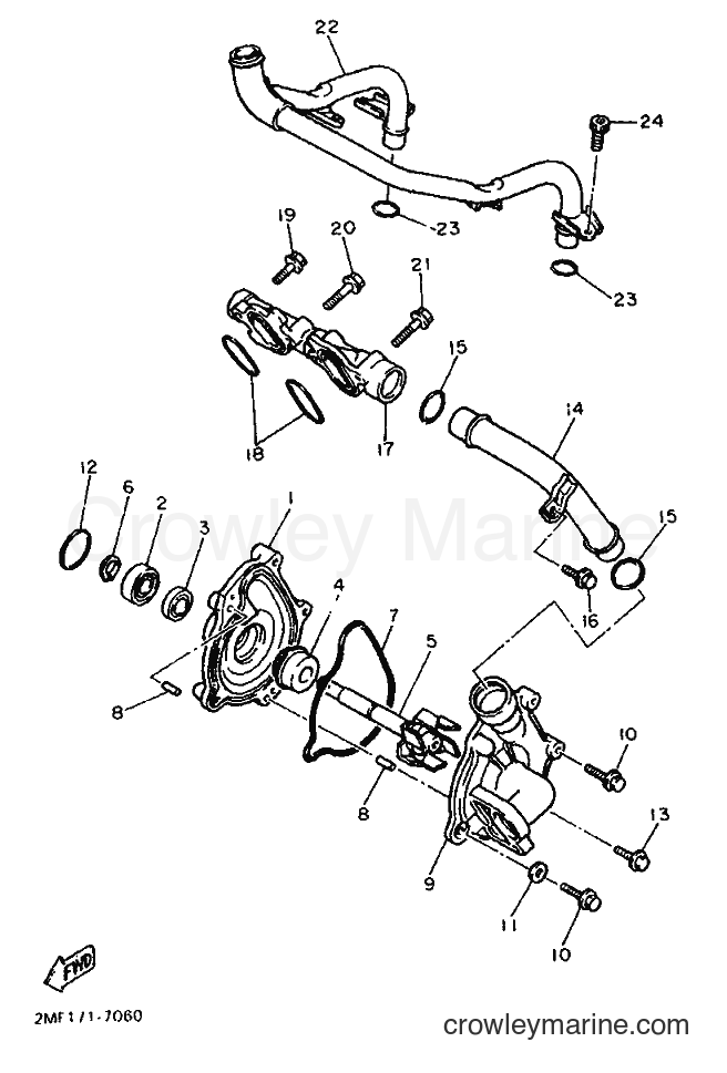 Yamaha Motors FZ750 T (2MG) [99A] - WATER PUMP