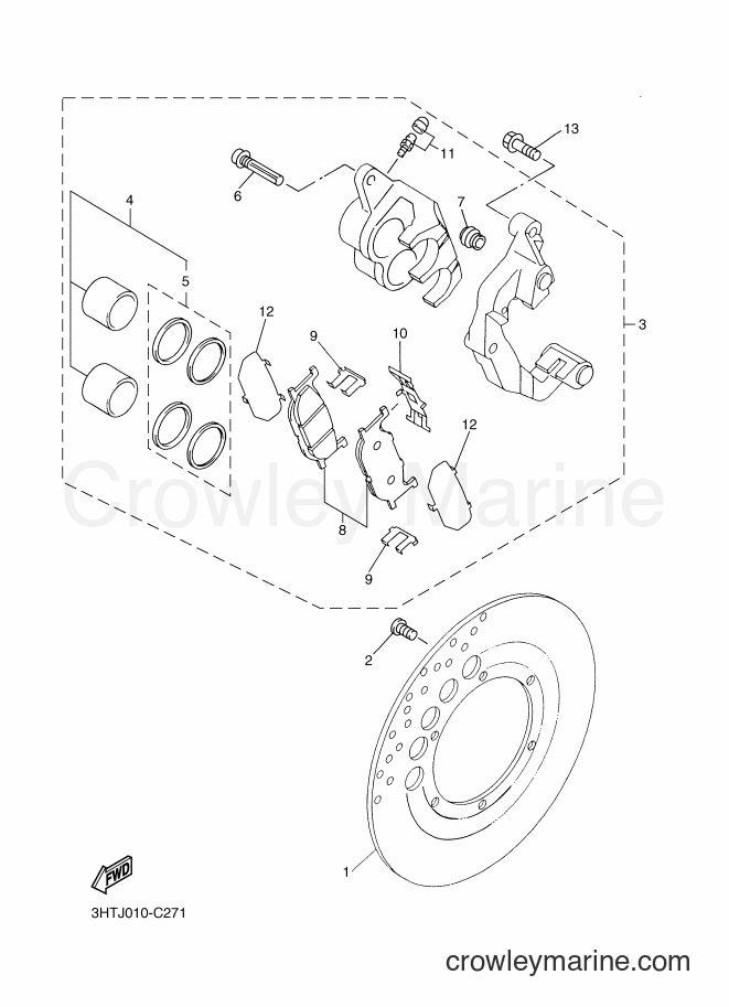 2016 Street Bike SR400 - SR400 (3HTX) [010] - FRONT BRAKE CALIPER