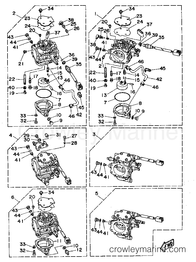 Yamaha Motors L225TURT - CARBURETOR