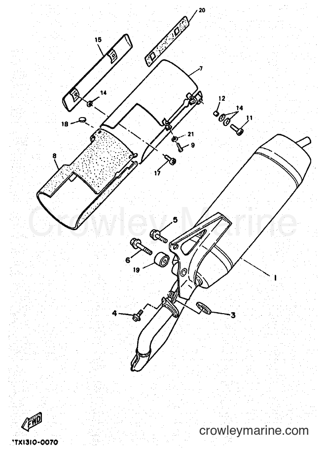 1994 Scooter CW50 - CW50 (4FG4) [010] - EXHAUST