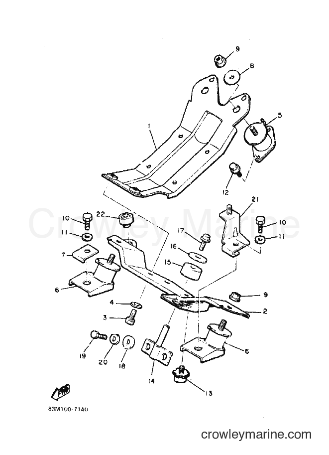 Yamaha Motors CF300AS8 (83U0) [020] - ENGINE BRACKET