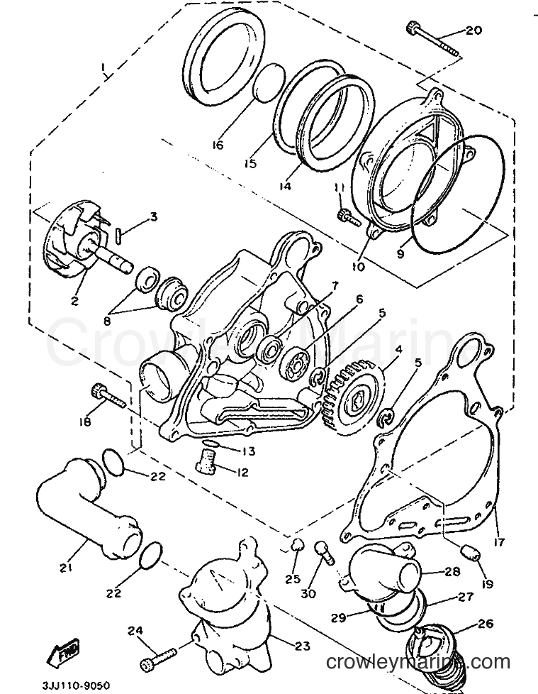 1991 Cruiser XVZ13TD - XVZ13TD (3JS3) [999] - WATER PUMP
