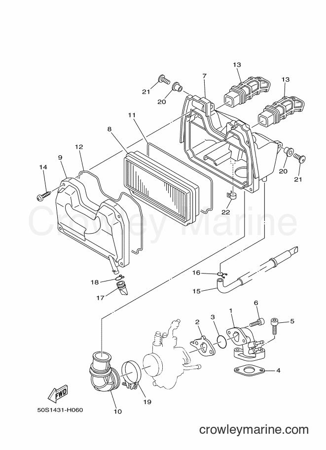 Yamaha Motors T110LS (50S5) [010] - INTAKE