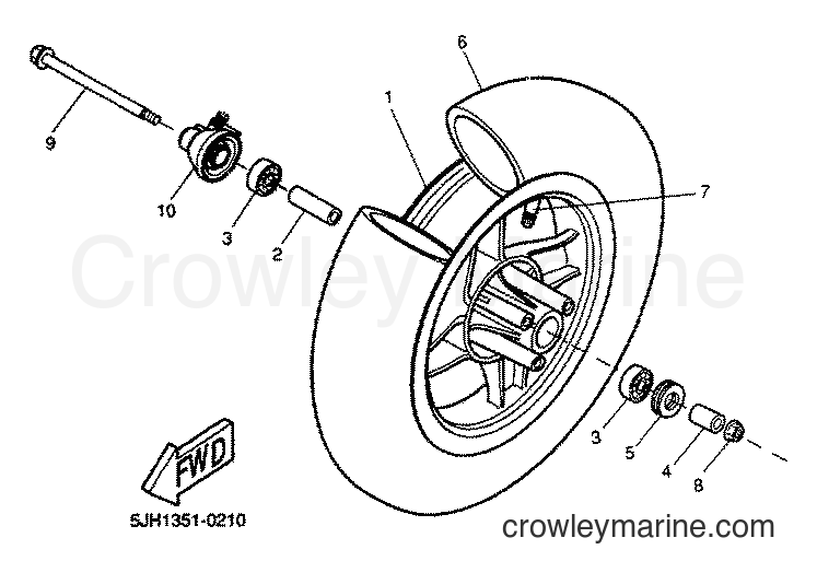 2001 Scooter EW50 - EW50 (5LH3) [030] - FRONT WHEEL