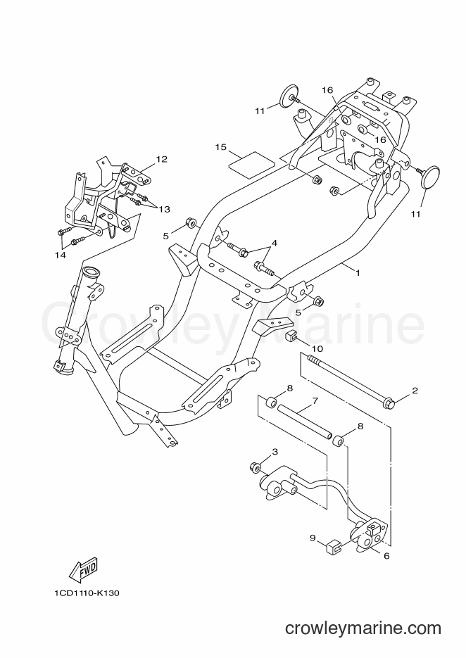 Yamaha Motors YW50F (1CD2) [010] - FRAME
